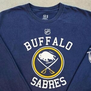 Buffalo Sabres Mens Size 2XL Navy Blue Graphic Print Longsleve t-shirt